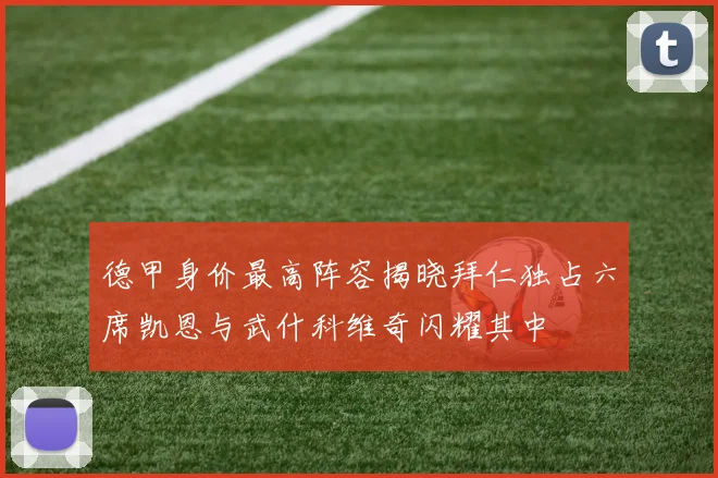 德甲身价最高阵容揭晓拜仁独占六席凯恩与武什科维奇闪耀其中